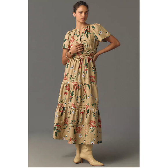 Anthropologie The Somerset Maxi Dress XXS Floral - Picture 1 of 8